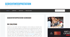 Desktop Screenshot of gedichtinterpretation.org