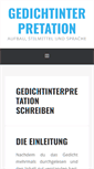 Mobile Screenshot of gedichtinterpretation.org