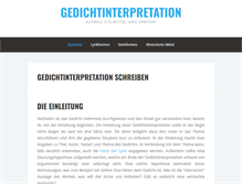 Tablet Screenshot of gedichtinterpretation.org